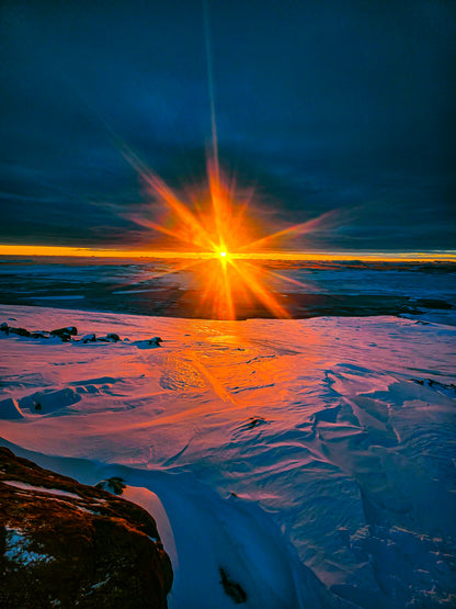 Solar Crown — Antarctic Sunburst over the Ice | Fine Art Print