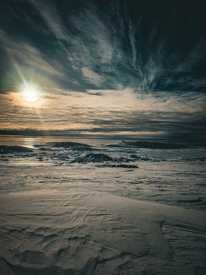 Frozen Horizons — Antarctic Sun and Snow | Fine Art Print