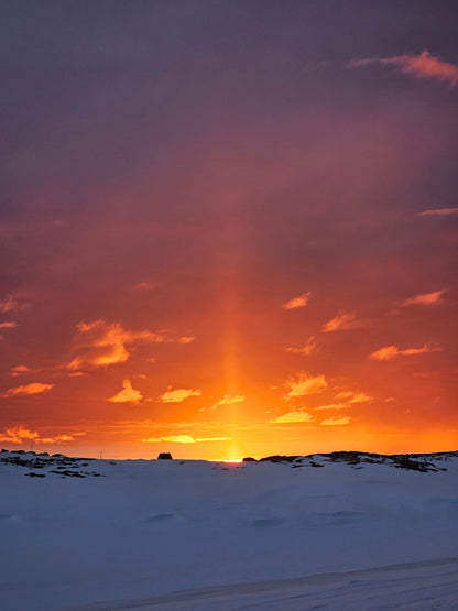 Antarctic Sunset Glow — Golden Light Over the Ice | Fine Art Print