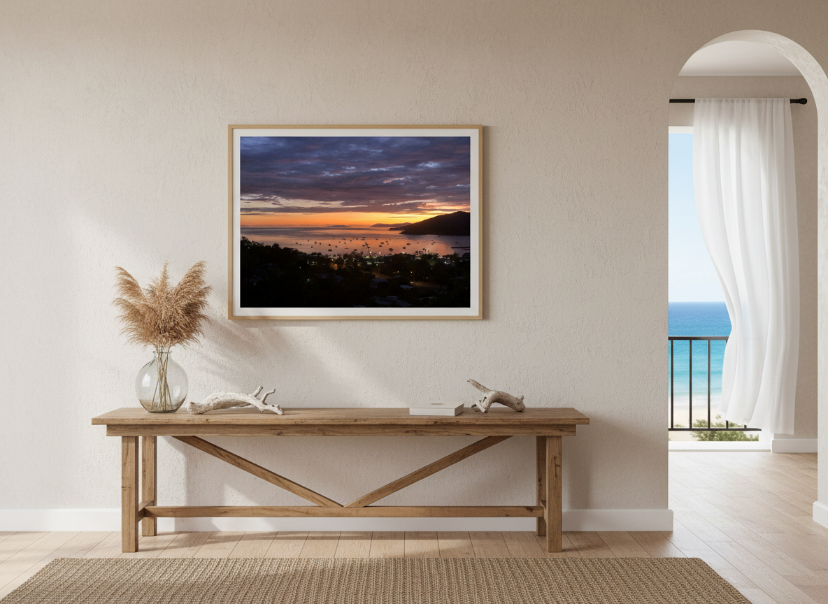 Airlie Beach Sunrise Glow — Golden Horizons Over the Coral Sea | Fine Art Print