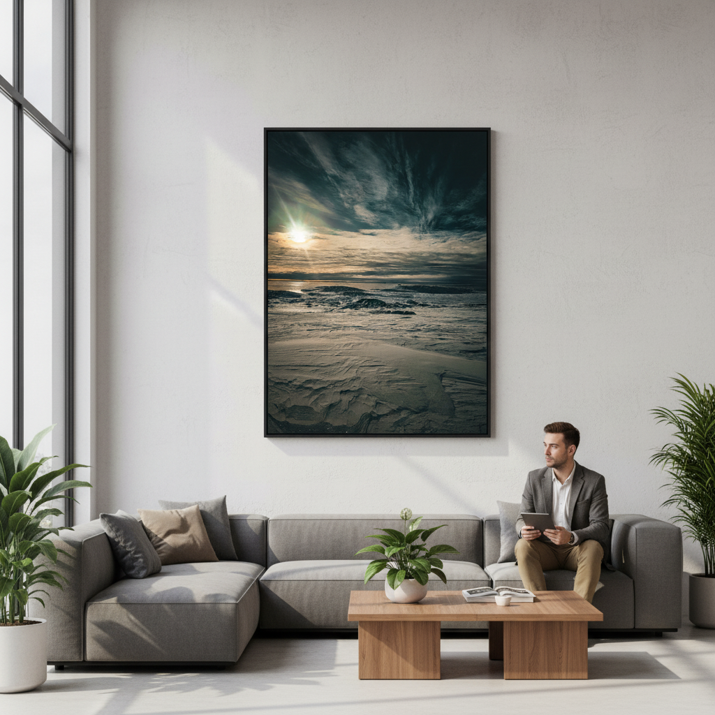 Frozen Horizons — Antarctic Sun and Snow | Fine Art Print