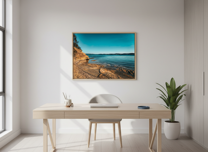 Golden Rock Edge — Lake Macquarie’s Coastal Glow | Fine Art Print