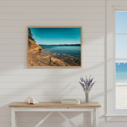 Golden Rock Edge — Lake Macquarie’s Coastal Glow | Fine Art Print