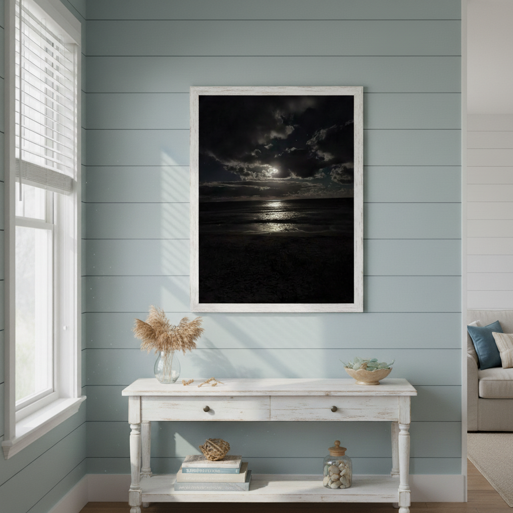 Abstract Ripples Under Moonlight | Fine Art Print