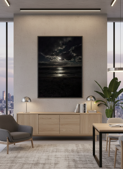 Abstract Ripples Under Moonlight | Fine Art Print