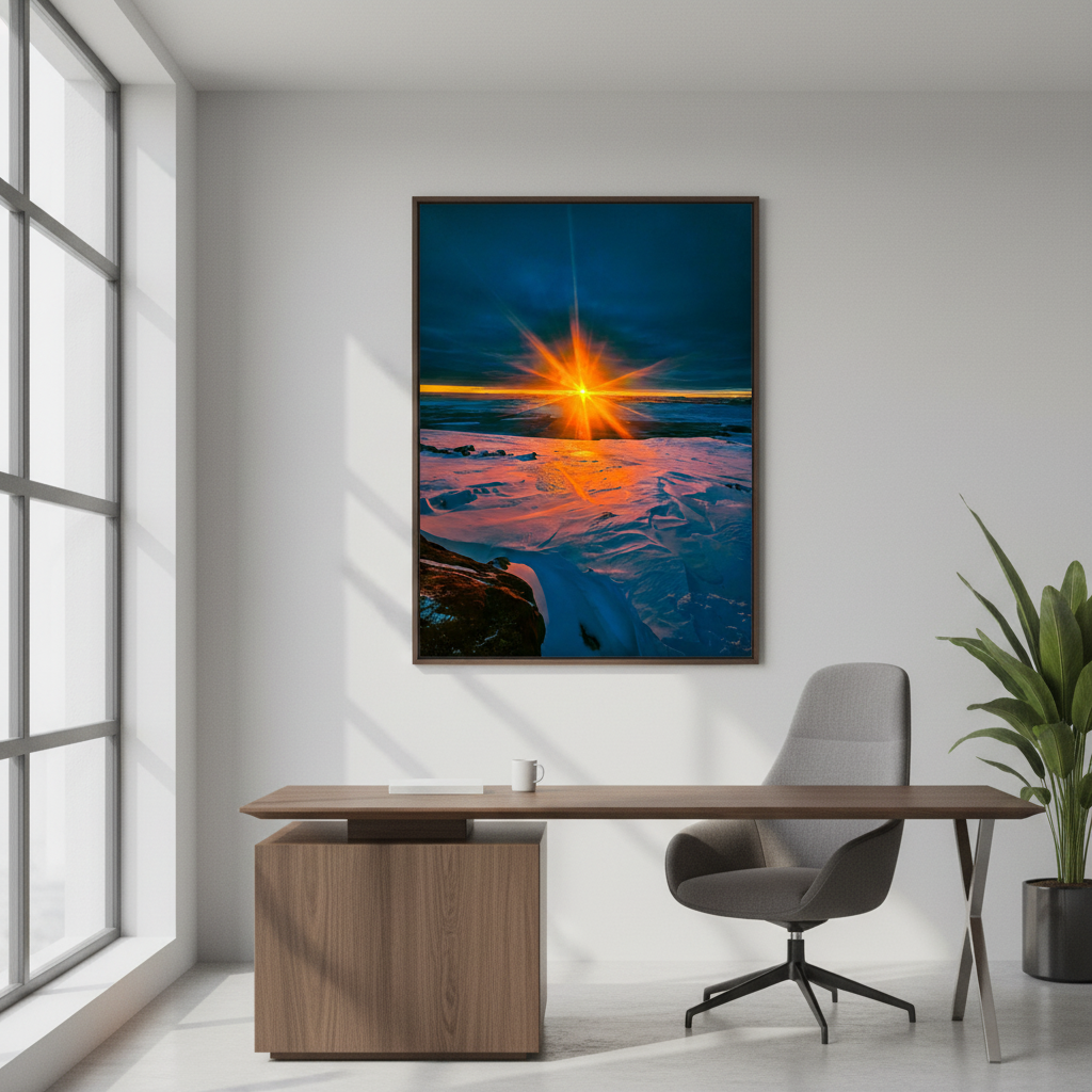 Solar Crown — Antarctic Sunburst over the Ice | Fine Art Print