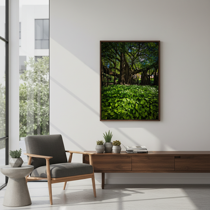 Emerald Canopy — Life Beneath the Banyan | Fine Art Print